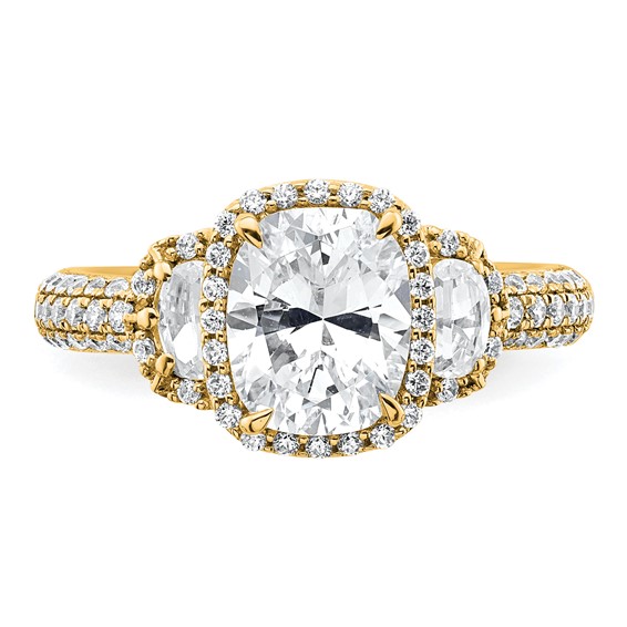 Gold Diamond Oval Halo Engagement Rings