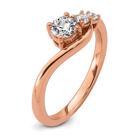 Gold Diamond 3-Stone Rings