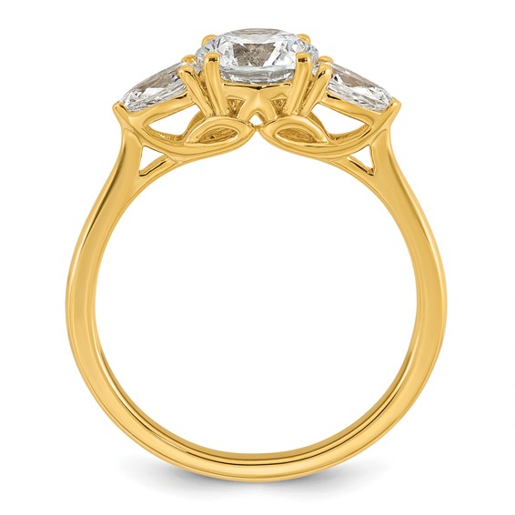 Gold Diamond 3-Stone Engagement Ring