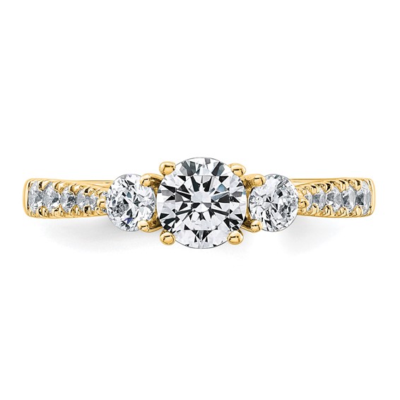 Gold Lab Grown Diamond 3-Stone Rings