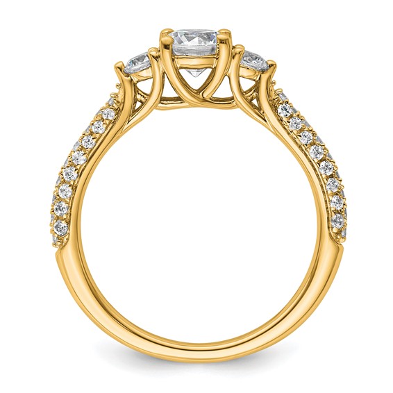 Gold Lab Grown Diamond 3-Stone Ring