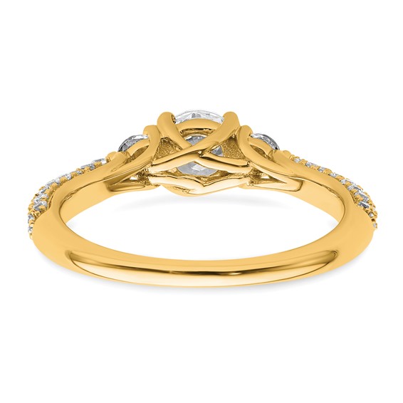Gold Lab Grown Diamond 3-Stone Ring