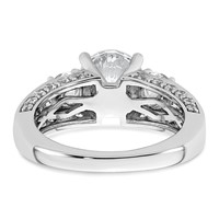 14K White Gold 3.75 Carat Certified Lab Grown Diamond VS+ F+ Round Complete Three Stone Engagement Ring view 5