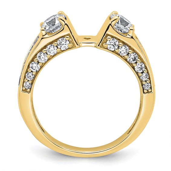 Gold Lab Grown Diamond 3-Stone Ring