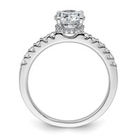 14K White Gold 1.25 Carat Lab Grown Diamond VS+ F+ Round Complete Engagement Ring view 2