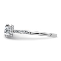 14K White Gold 1.25 Carat Lab Grown Diamond VS+ F+ Round Complete Engagement Ring view 3