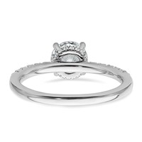 14K White Gold 1.25 Carat Lab Grown Diamond VS+ F+ Round Complete Engagement Ring view 5