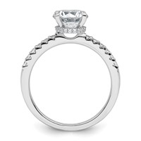 14K White Gold 1.75 Carat Certified Lab Grown Diamond VS+ F+ Round Complete Engagement Ring view 2