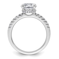 14K White Gold 2.25 Carat Lab Grown Diamond VS+ F+ Round Complete Engagement Ring view 2