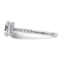 14K White Gold 2.25 Carat Lab Grown Diamond VS+ F+ Round Complete Engagement Ring view 3