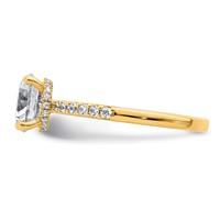 14K Yellow Gold 2.25 Carat Lab Grown Diamond VS+ F+ Round Complete Engagement Ring view 3