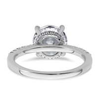 14K White Gold 2.75 Carat Lab Grown Diamond VS+ F+ Round Complete Engagement Ring view 5