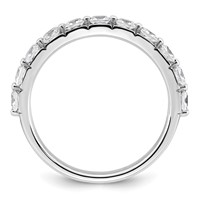 14K White Gold 1 Carat Lab Grown Diamond VS+ F+ Complete Wedding Band view 2