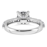 14K White Gold 2.50 Carat Lab Grown Diamond VS+ F+ Round Complete Engagement Ring view 5