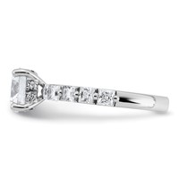 14K White Gold 2.50 Carat Certified Lab Grown Diamond VS+ F+ Round Complete Engagement Ring view 3