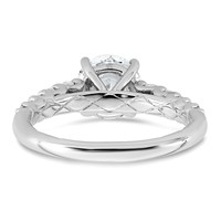 14K White Gold 2 Certified Lab Grown Diamond VS+ F+ Round Complete Engagement Ring view 5
