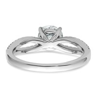 14K White Gold 1.25 Carat Lab Grown Diamond VS+ F+ Round Complete Engagement Ring view 5