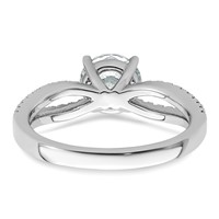 14K White Gold 1.50 Carat Lab Grown Diamond VS+ F+ Round Complete Engagement Ring view 5