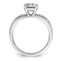 14K White Gold 1.50 Carat Certified Lab Grown Diamond VS+ F+ Round Complete Engagement Ring view 2