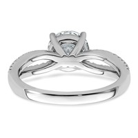 14K White Gold 1.75 Carat Lab Grown Diamond VS+ F+ Round Complete Engagement Ring view 5