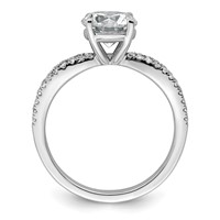 14K White Gold 1.75 Carat Certified Lab Grown Diamond VS+ F+ Round Complete Engagement Ring view 2