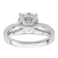 14K White Gold 2.75 Carat Lab Grown Diamond VS+ F+ Round Complete Engagement Ring view 5