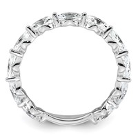 14K White Gold 1.20 Carat Lab Grown Diamond VS+ F+ Complete Wedding Band view 2