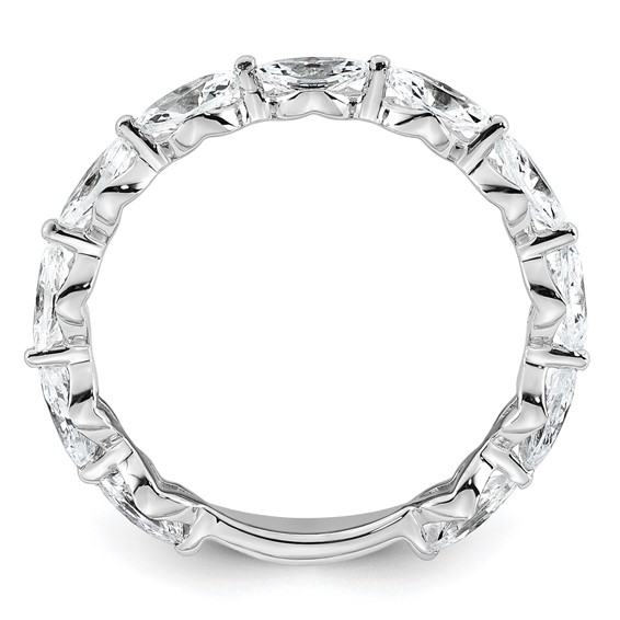 14k White Gold 1 1/5 carat Lab Grown Diamond VS+ F+ Complete Wedding Band