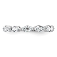 14K White Gold 1.20 Carat Lab Grown Diamond VS+ F+ Complete Wedding Band view 3