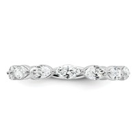 14K White Gold 1.20 Carat Lab Grown Diamond VS+ F+ Complete Wedding Band view 4