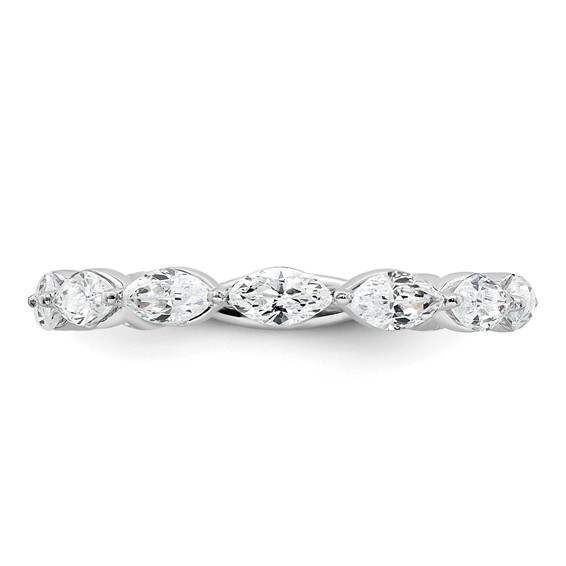 14k White Gold 1 1/5 carat Lab Grown Diamond VS+ F+ Complete Wedding Band