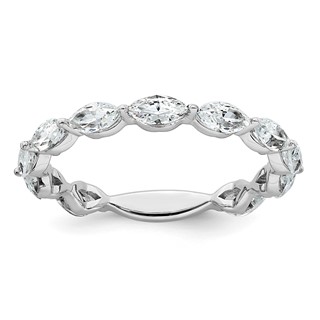 14k White Gold 1 1/5 carat Lab Grown Diamond VS+ F+ Complete Wedding Band