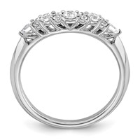 14K White Gold 0.33 Carat Lab Grown Diamond VS+ F+ Complete Wedding Band view 2