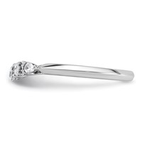 14K White Gold 0.33 Carat Lab Grown Diamond VS+ F+ Complete Wedding Band view 3