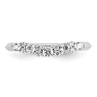 14K White Gold 0.33 Carat Lab Grown Diamond VS+ F+ Complete Wedding Band view 4