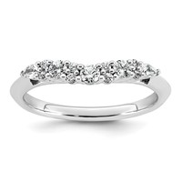 14K White Gold 0.33 Carat Lab Grown Diamond VS+ F+ Complete Wedding Band view 1