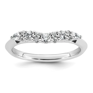 14k White Gold 1/3 carat Lab Grown Diamond VS+ F+ Complete Wedding Band