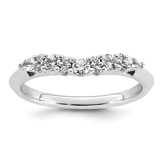 14k White Gold 1/3 carat Lab Grown Diamond VS+ F+ Complete Wedding Band