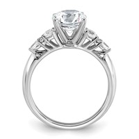 14K White Gold 1.75 Carat Lab Grown Diamond VS+ F+ Round Complete Engagement Ring view 2