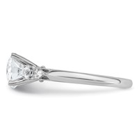 14K White Gold 1.75 Carat Lab Grown Diamond VS+ F+ Round Complete Engagement Ring view 3