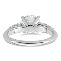14K White Gold 1.75 Carat Lab Grown Diamond VS+ F+ Round Complete Engagement Ring view 5