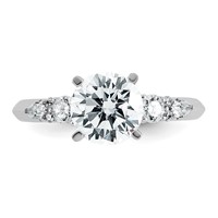 14K White Gold 1.75 Carat Certified Lab Grown Diamond VS+ F+ Round Complete Engagement Ring view 4