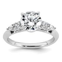 14K White Gold 1.75 Carat Certified Lab Grown Diamond VS+ F+ Round Complete Engagement Ring view 1
