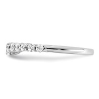 14K White Gold 0.38 Carat Lab Grown Diamond VS+ F+ Complete Wedding Band view 3