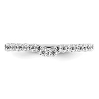 14K White Gold 0.38 Carat Lab Grown Diamond VS+ F+ Complete Wedding Band view 4
