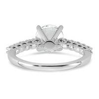 14K White Gold 1.88 Carat Lab Grown Diamond VS+ F+ Round Complete Engagement Ring view 5