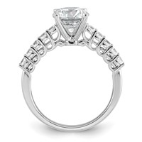 14K White Gold 1.88 Carat Certified Lab Grown Diamond VS+ F+ Round Complete Engagement Ring view 2