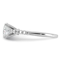 14K White Gold 1.88 Carat Certified Lab Grown Diamond VS+ F+ Round Complete Engagement Ring view 3