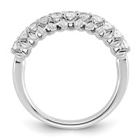 14K White Gold 0.50 Carat Lab Grown Diamond VS+ F+ Complete Wedding Band view 2