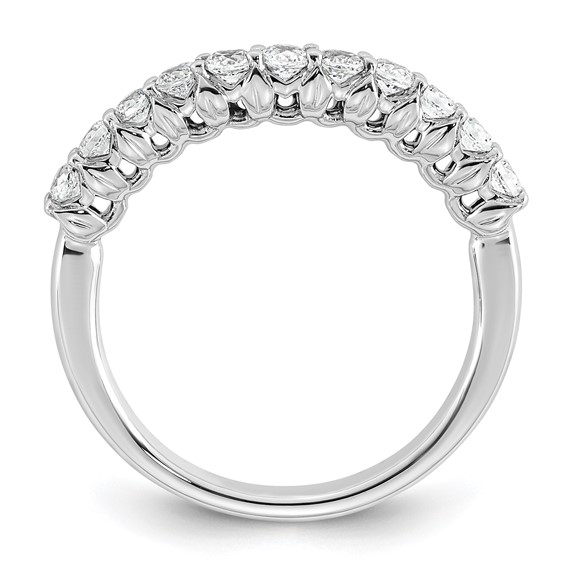14k White Gold 1/2 carat Lab Grown Diamond VS+ F+ Complete Wedding Band